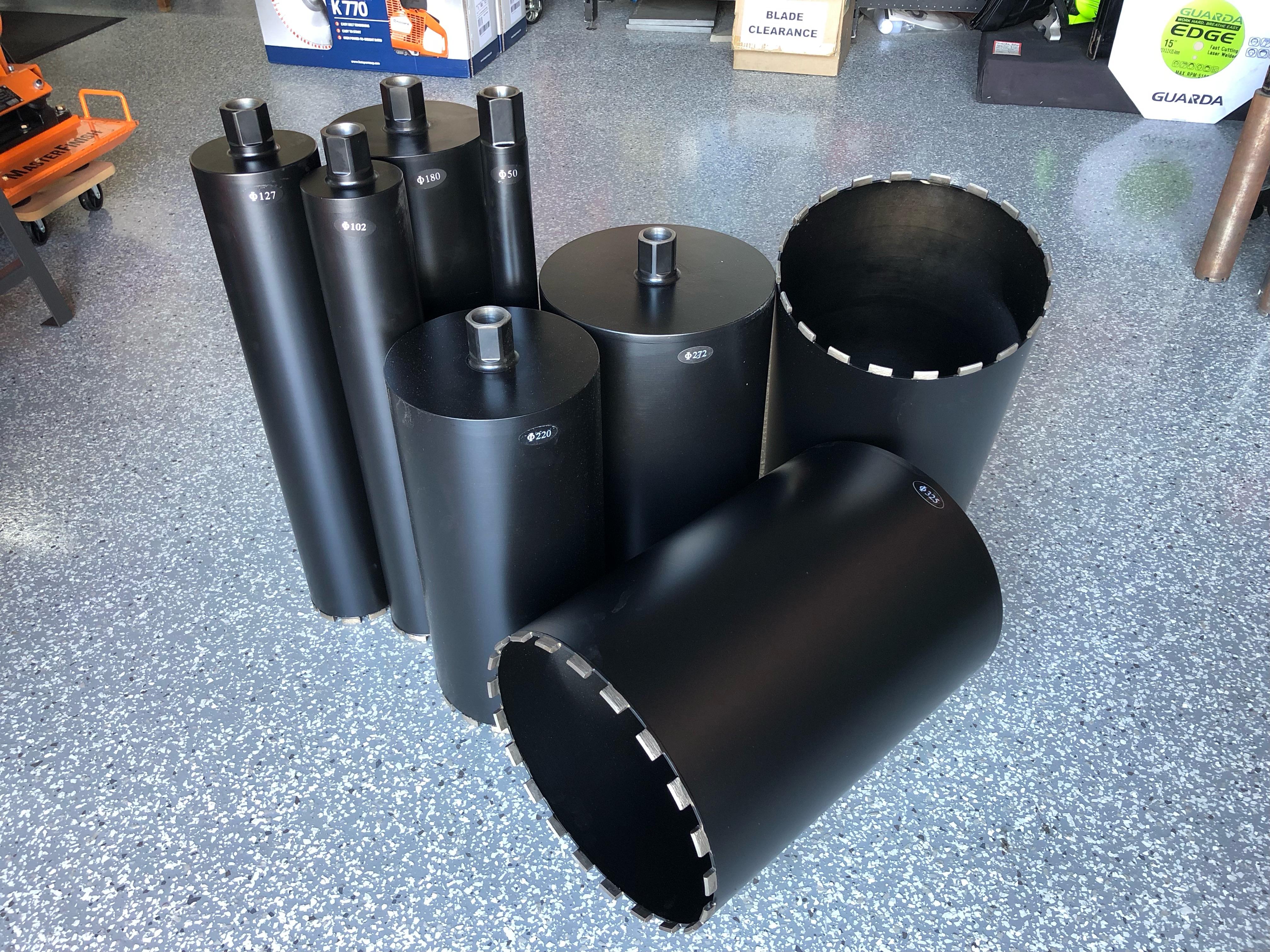 Long and short Core Barrels United Diamond Tools